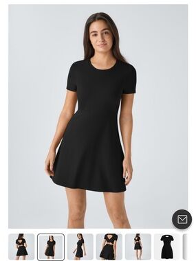 Halara Black Back-Twist Athletic Dress